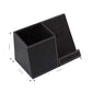 Leather pen holder wireless charger with measuring dimensions 112mm height, 100mm width, and 175mm length.